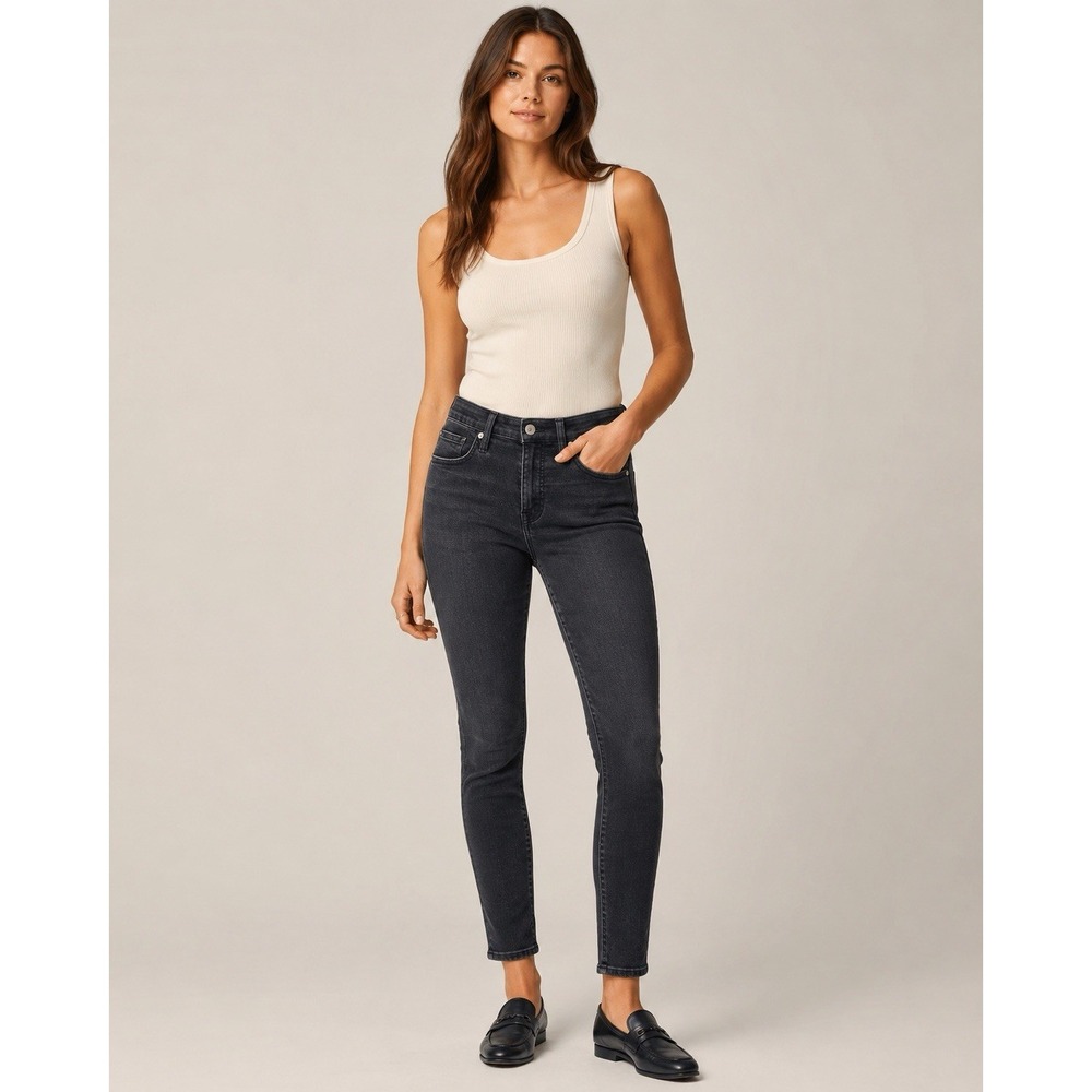 Madewell High Rise Skinny Jeans Women's 24 Black Stretch Denim 27" Inseam